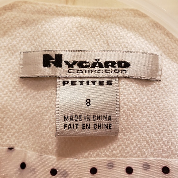 Nycard Collection 3 button blazer white 8 Petite - Picture 3 of 5